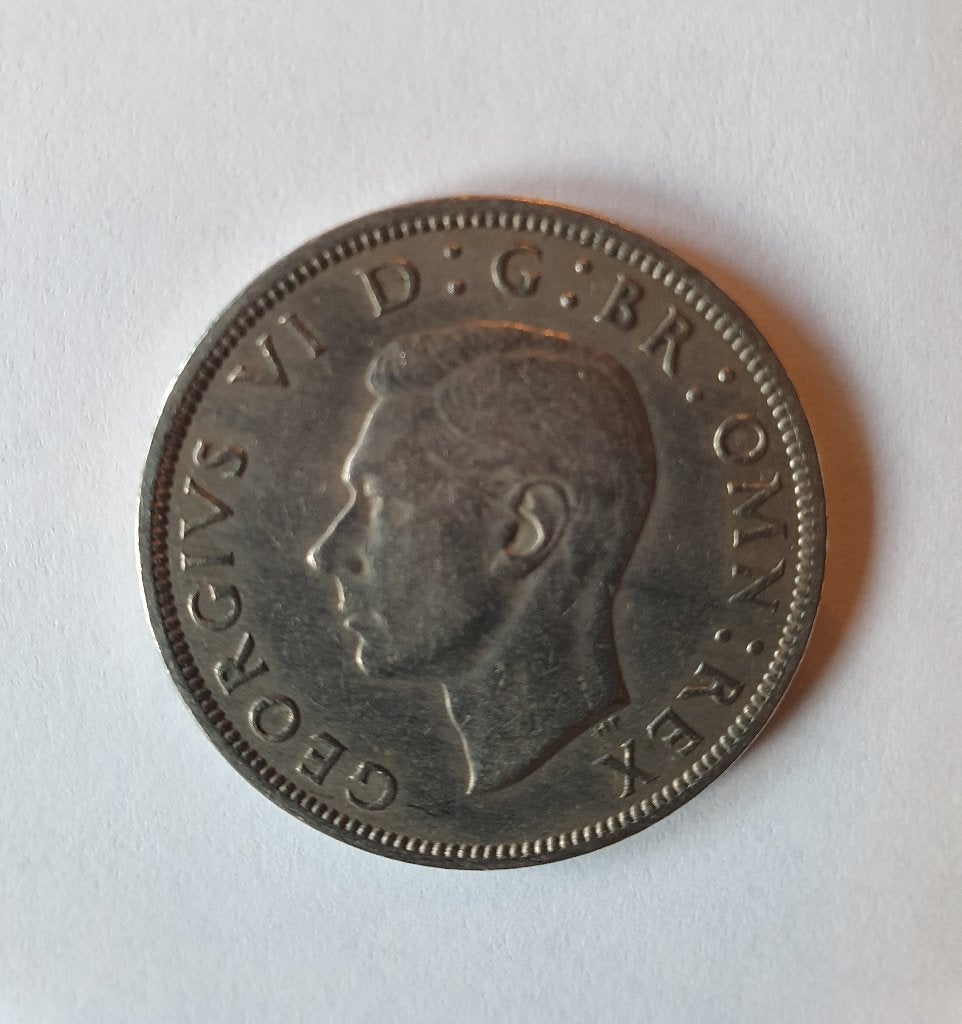 UK Half Crown 1950, Postzegels en Munten, Ophalen of Verzenden, Overige landen, Losse munt