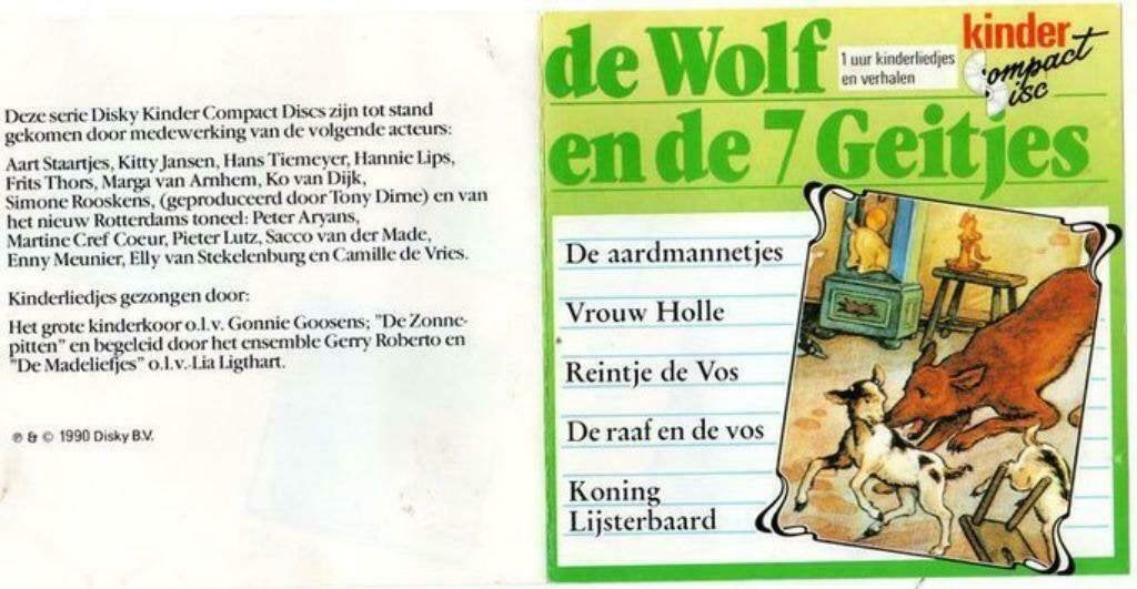 De wolf en de 7 Geitjes - 1 Uur kinderliedjes en sprookjes.., Ophalen of Verzenden, Zo goed als nieuw, Verhaal of Sprookje