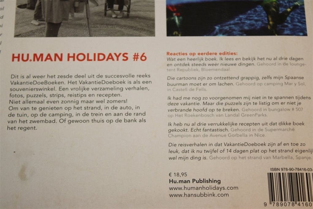 Hu.Man Holidays #6 — VakantieDoeboek Hans Ubbink 2008, Boeken, Ophalen of Verzenden, Gelezen, Overige onderwerpen