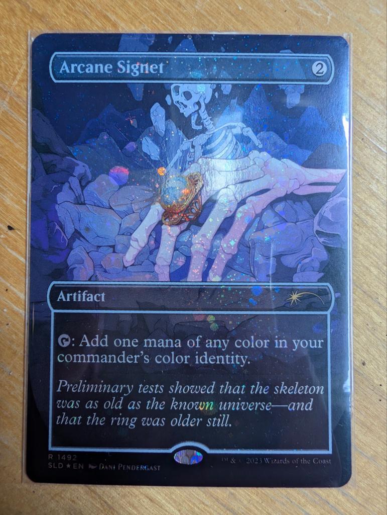 Magic The Gathering | Arcane Signet (Galaxy Foil), Ophalen of Verzenden, Zo goed als nieuw, Foil