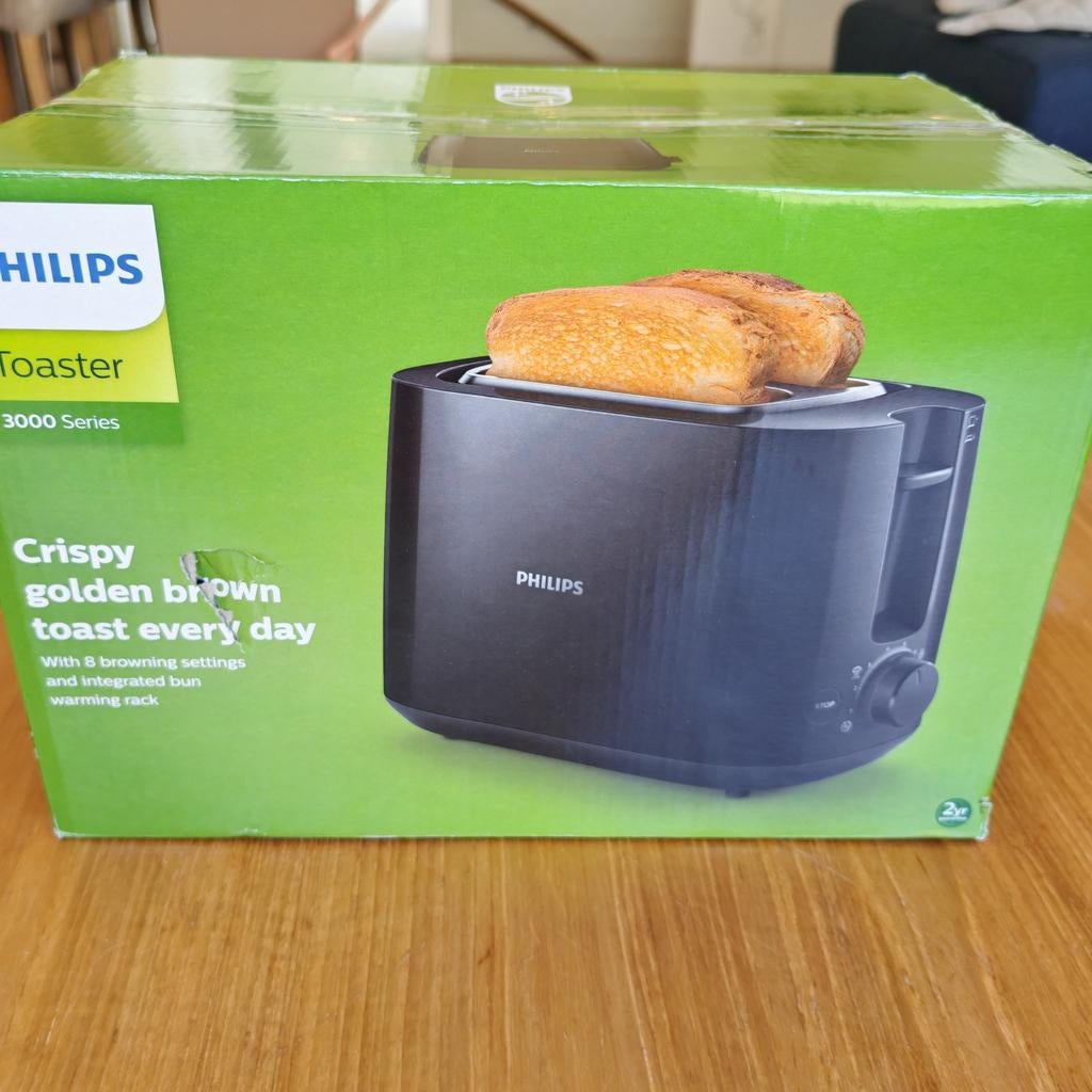 Philips Toaster 3000 Serie - Nieuw in doos, Witgoed en Apparatuur, Broodroosters, Ophalen of Verzenden, Nieuw, Meer dan 8 standen