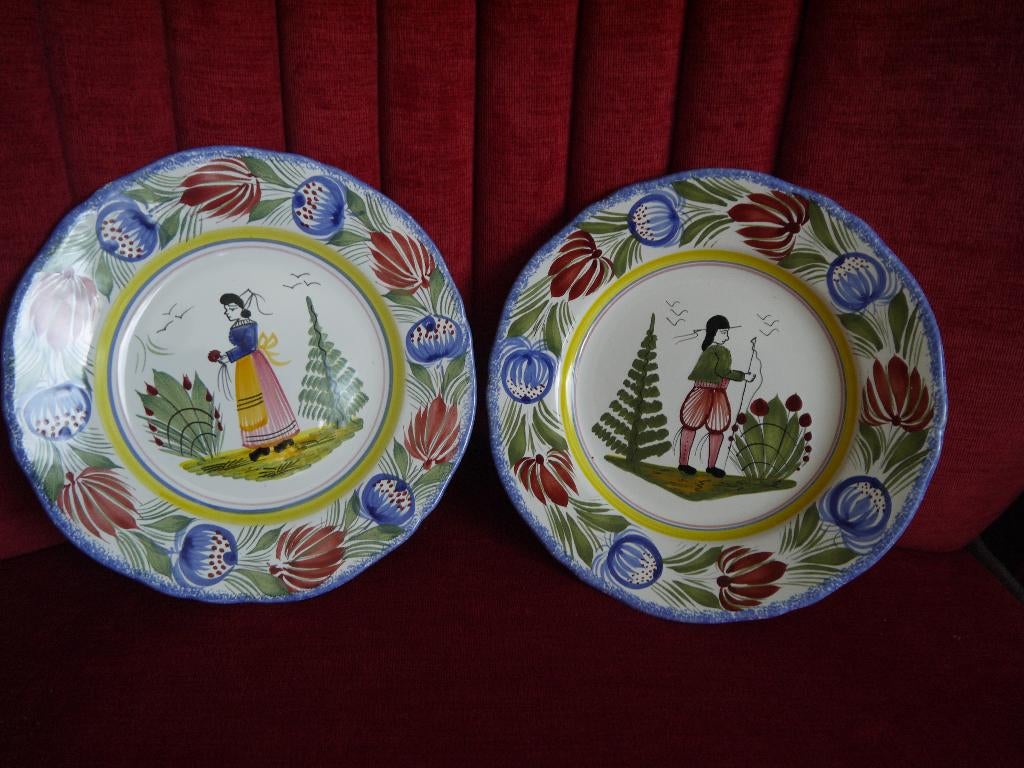 2 quimper bordjes, Ophalen of Verzenden