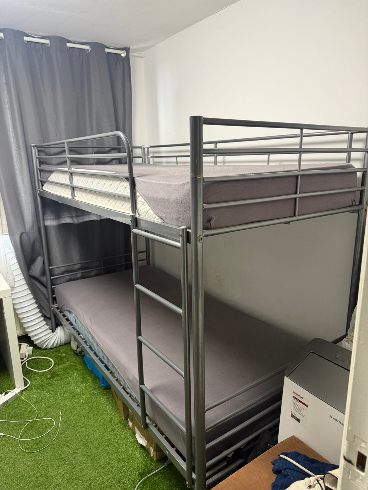 Metalen stapelbed 2-persoons, Huis en Inrichting, Ophalen, 90 cm, Tweepersoons, Zo goed als nieuw