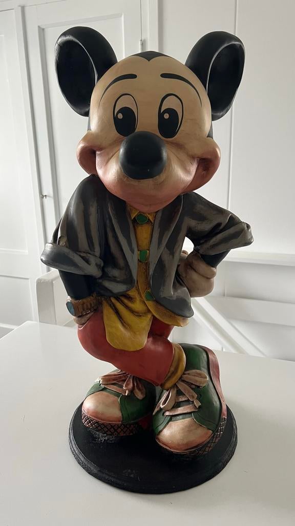 Mickey Mouse beeld van massief hout, Verzamelen, Disney, Ophalen, Mickey Mouse, Gebruikt, Beeldje of Figuurtje