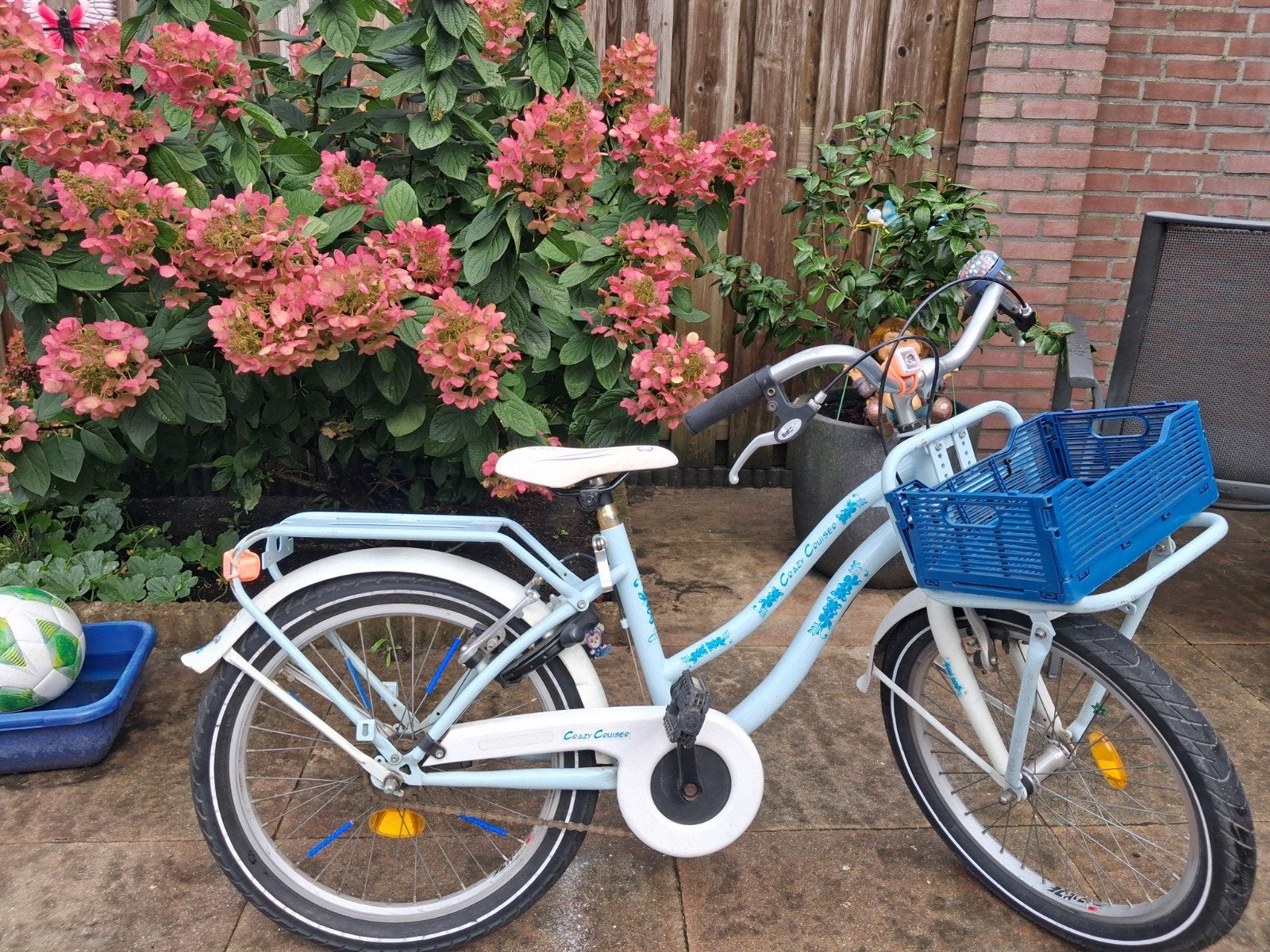 Kinderfiets 20 inch met mandje, Ophalen, Gebruikt, Handrem, 20 inch