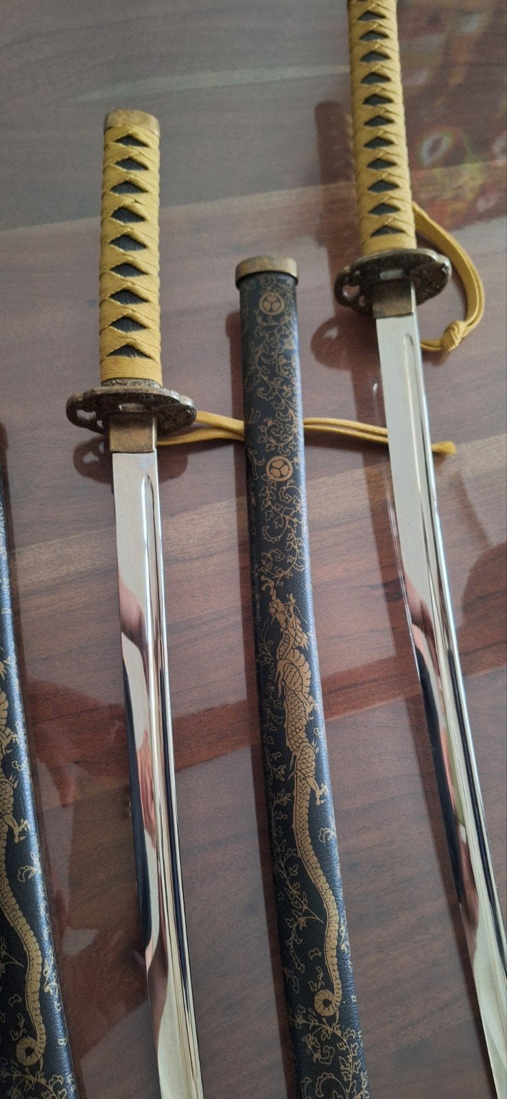 Set van 2 decoratieve zwaarden met drakenmotief, Ophalen of Verzenden
