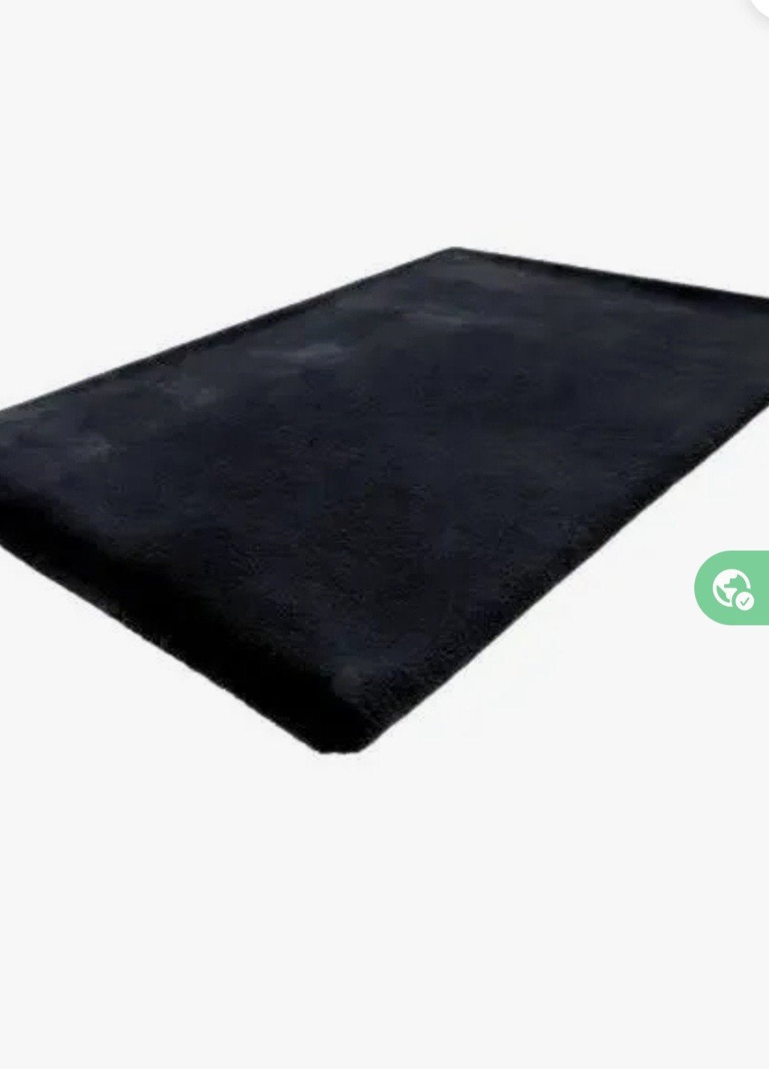 zwart fluffy vloerkleed, Ophalen, Zwart, Tapijt