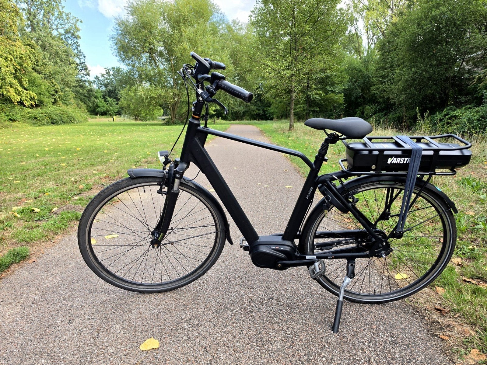 Elektrische fiets Heren Nieuwe Accu 20.8Ah, Fietsen en Brommers, Ophalen, Zo goed als nieuw, 50 km per accu of meer, Qwic