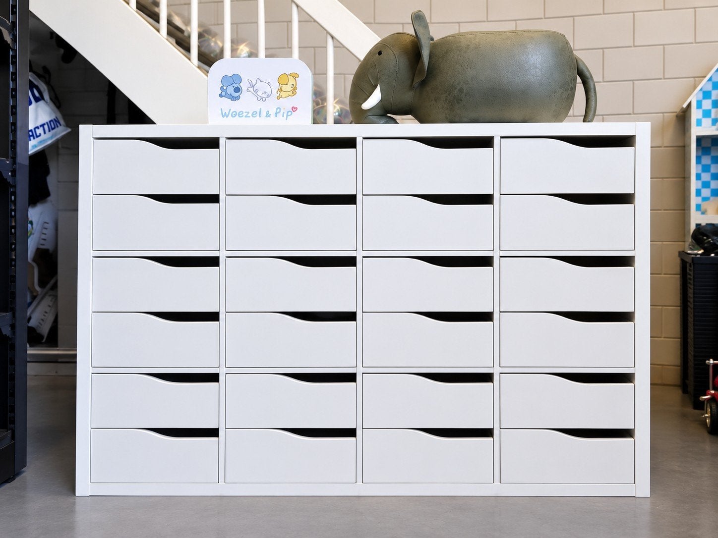 Witte Ikea Kallax ladekast met 24 lades, Ophalen, 100 tot 150 cm, 5 laden of meer, ?