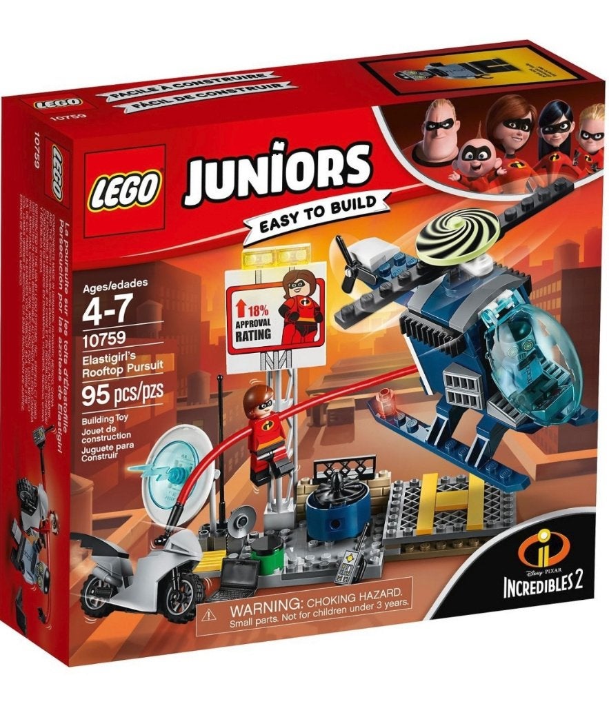 LEGO 10759 INCREDIBLES 2 - Dakachtervolging Elastigirl, Nieuw, Ophalen of Verzenden, Disney, Complete set