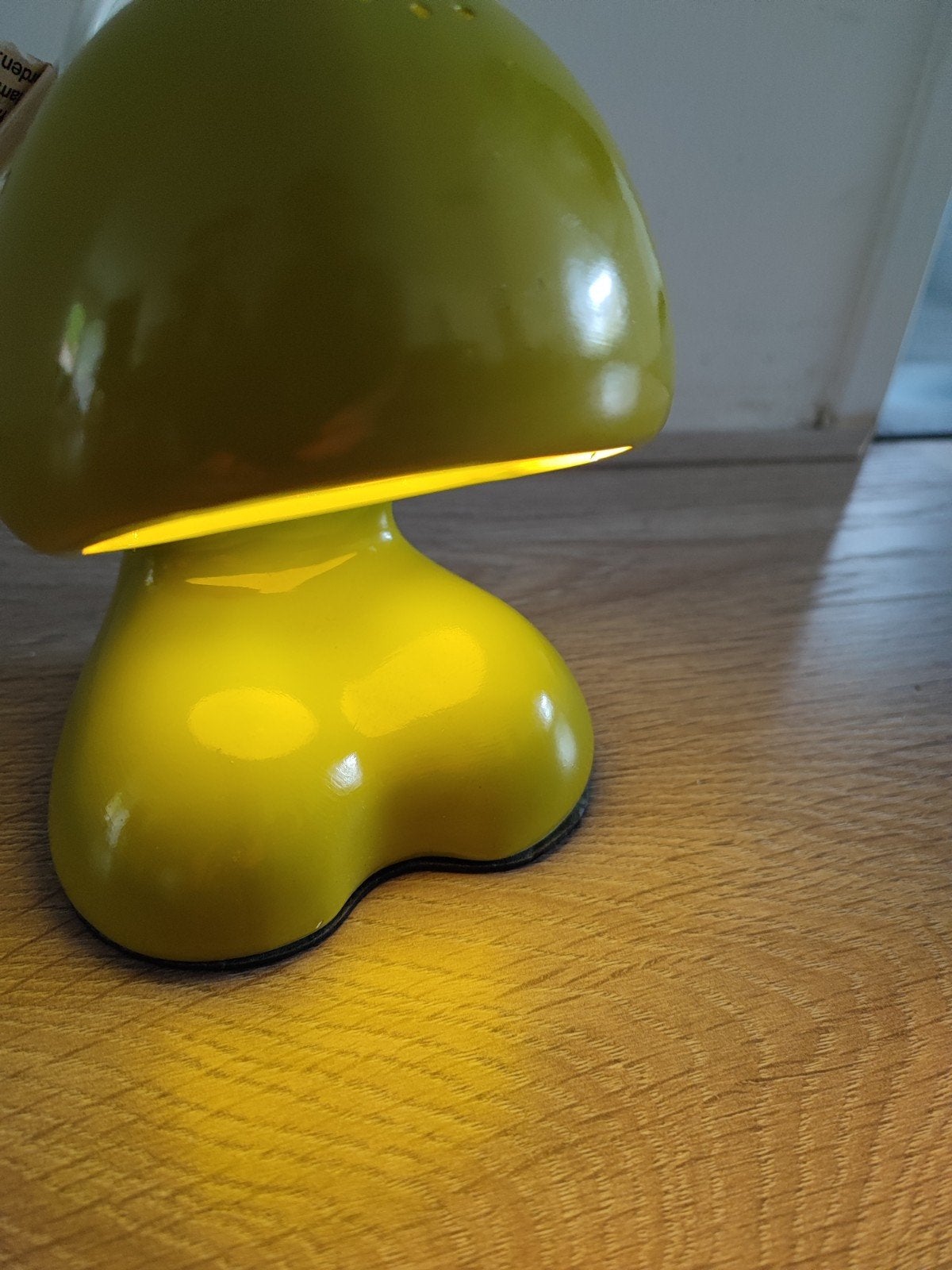 Vintage Space Age 'Hooded Monk' Paddenstoel Lamp Limoengroe, Ophalen of Verzenden