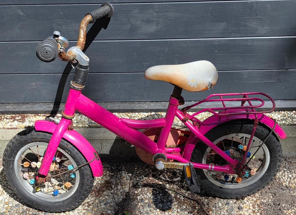 12,5 inch kinderfietsje goede banden, Ophalen, Gebruikt, Terugtraprem, Minder dan 16 inch
