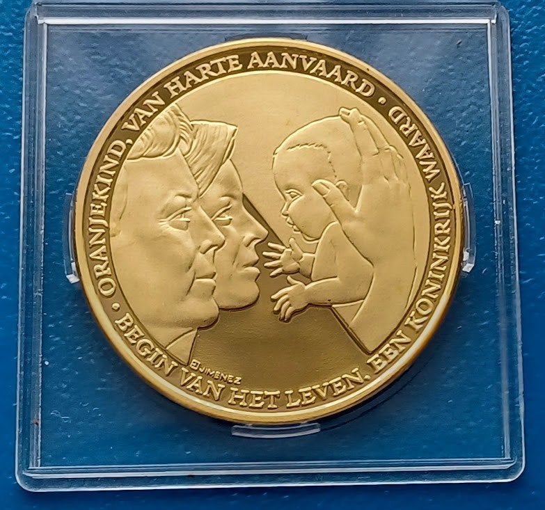 Onze Oranjes - Geboorte Prinses Amalia 2003, Verzenden, Brons, Nederland