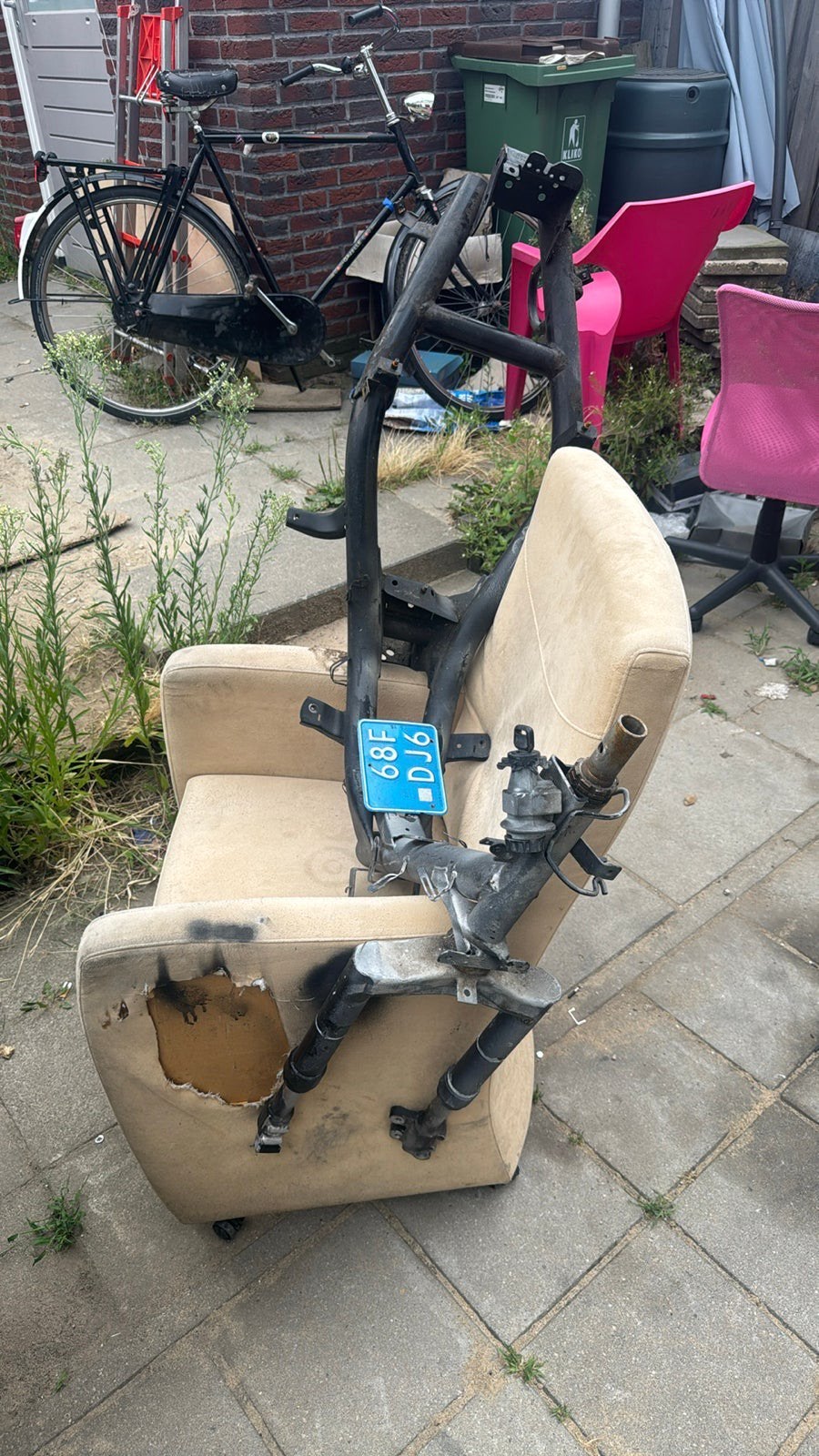 Viva city frame met wok, Fietsen en Brommers, Brommeronderdelen | Scooters, Ophalen, Zo goed als nieuw, Frame, Peugeot