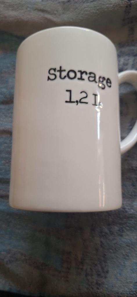 Storage jar 1.2 L, Ophalen of Verzenden, Zo goed als nieuw, Voorraadpot, Wit