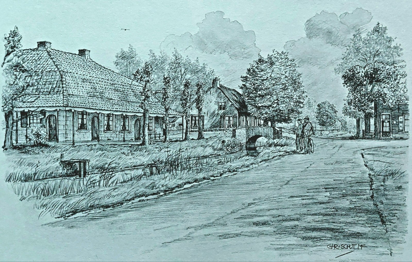 Langebroek ... "Viersprong Stenen Brug" ..., Ophalen of Verzenden