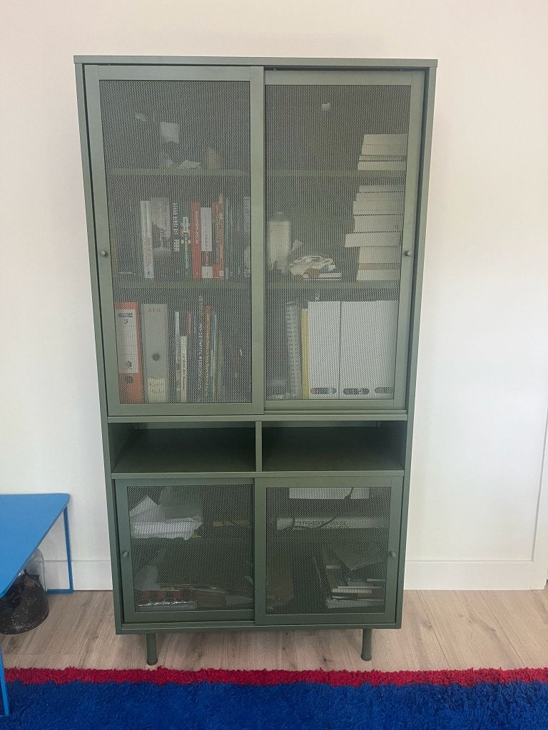 FonQ Tibbe Opbergkast - Olijfgroen, Huis en Inrichting, Ophalen, Gebruikt