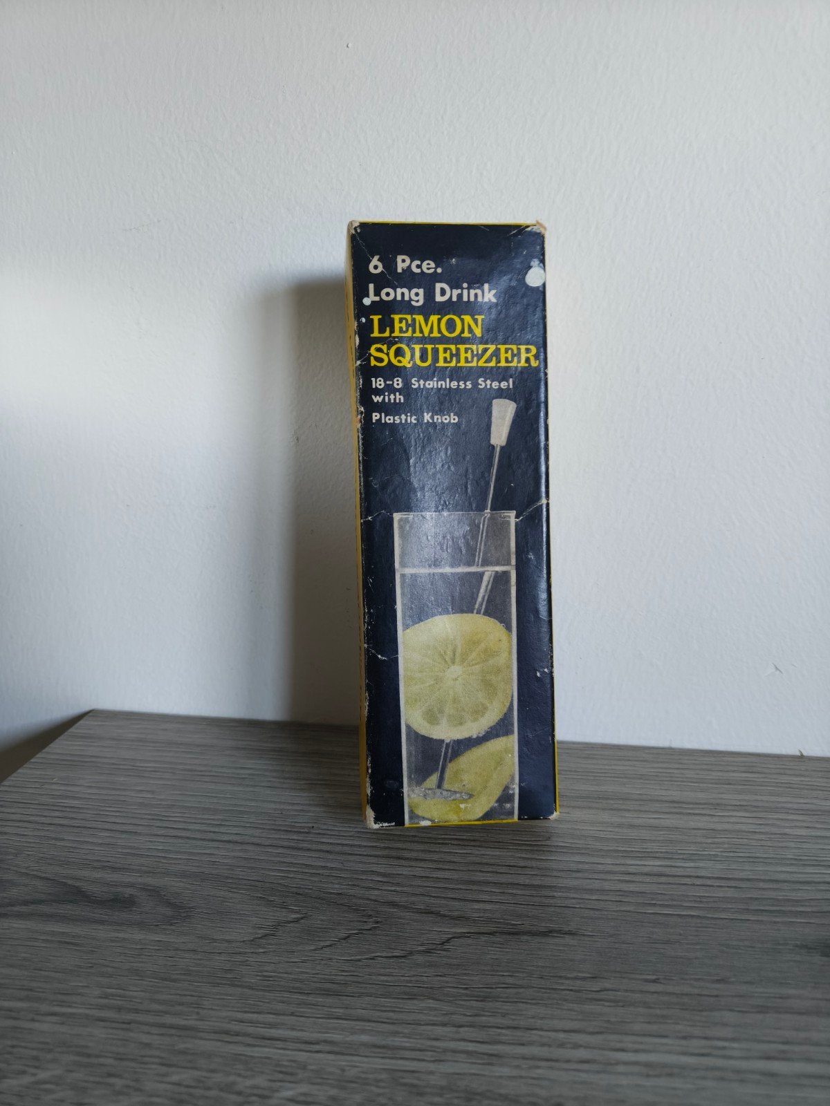 6x Long Drink Roerstaafjes met Citroenperser - Nieuw in doos, Overige typen, Nieuw, Ophalen of Verzenden, Metaal