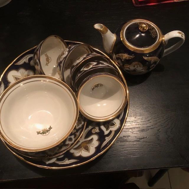 centraal aziatisch thee setje - 9 delig, Huis en Inrichting, Keuken | Servies, Ophalen, Nieuw, Overige stijlen, Kop(pen) en/of Schotel(s)