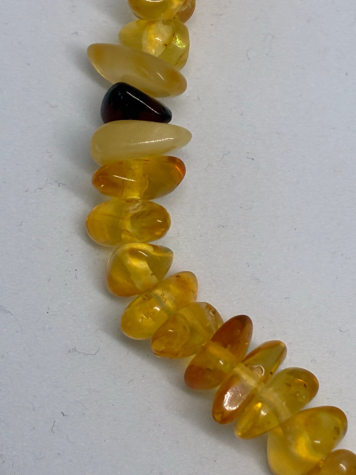 Natuurlijke Amber Ketting  (7-10 mm), Zilver en edelstenen, Info@zilver.com, Geel, Nieuw