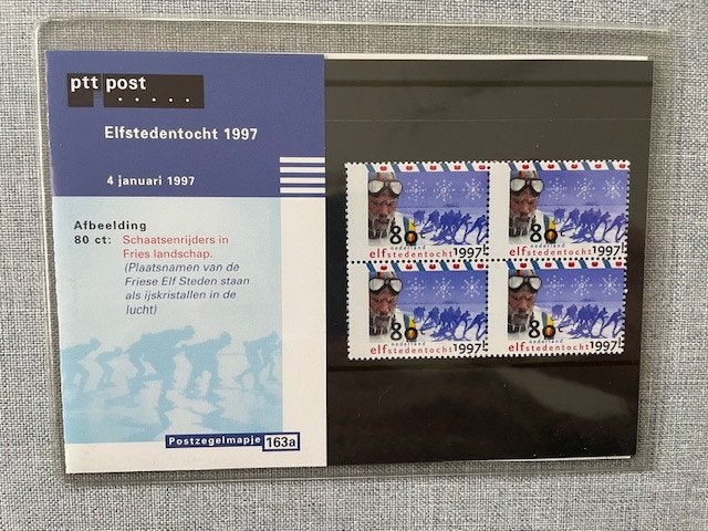 Postzegelmapje PZM163a Elfstedentocht 1997 Postfris, Ophalen of Verzenden, Postfris, Overige thema's