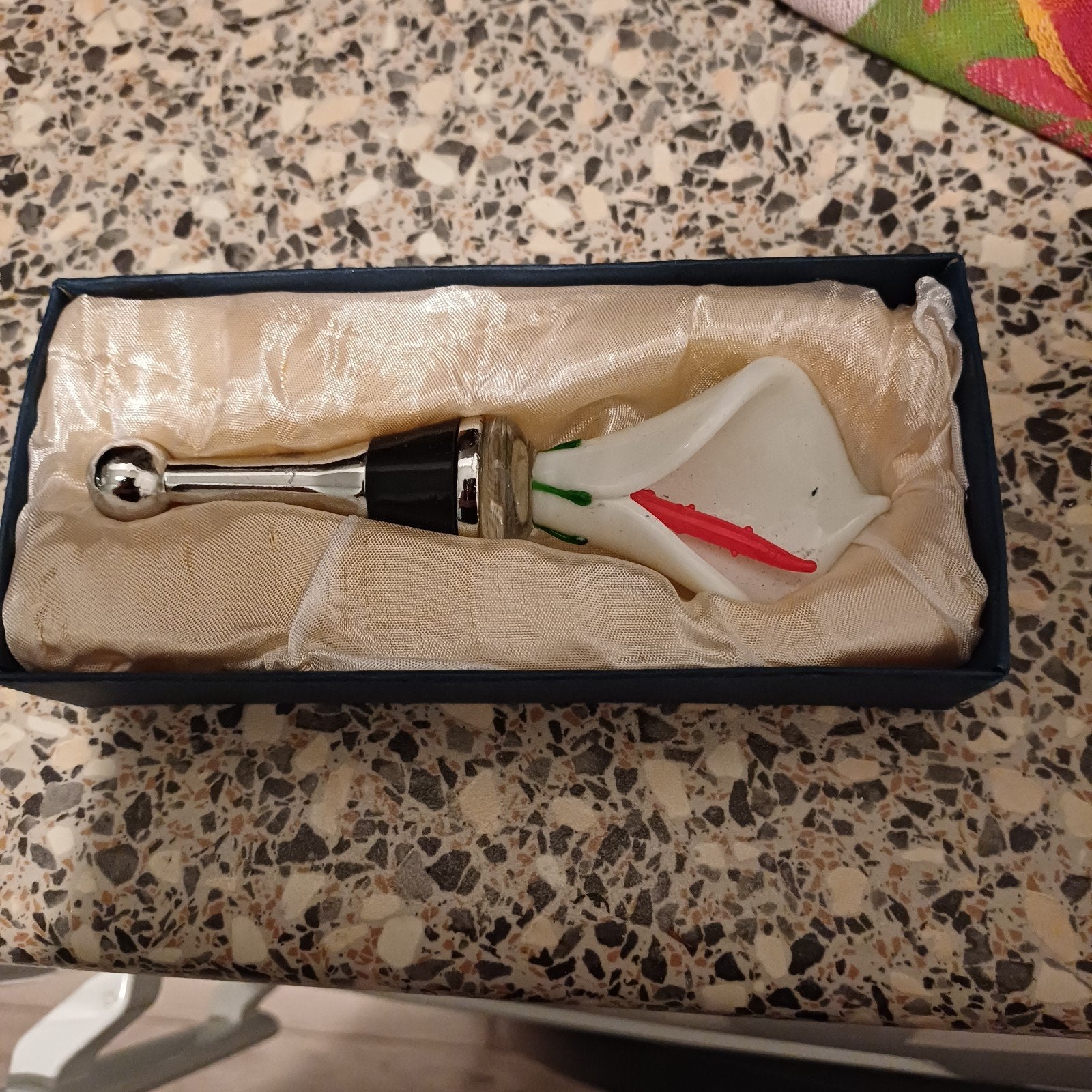 Opalen stop met orchideeënmotief, Ophalen, Overige materialen