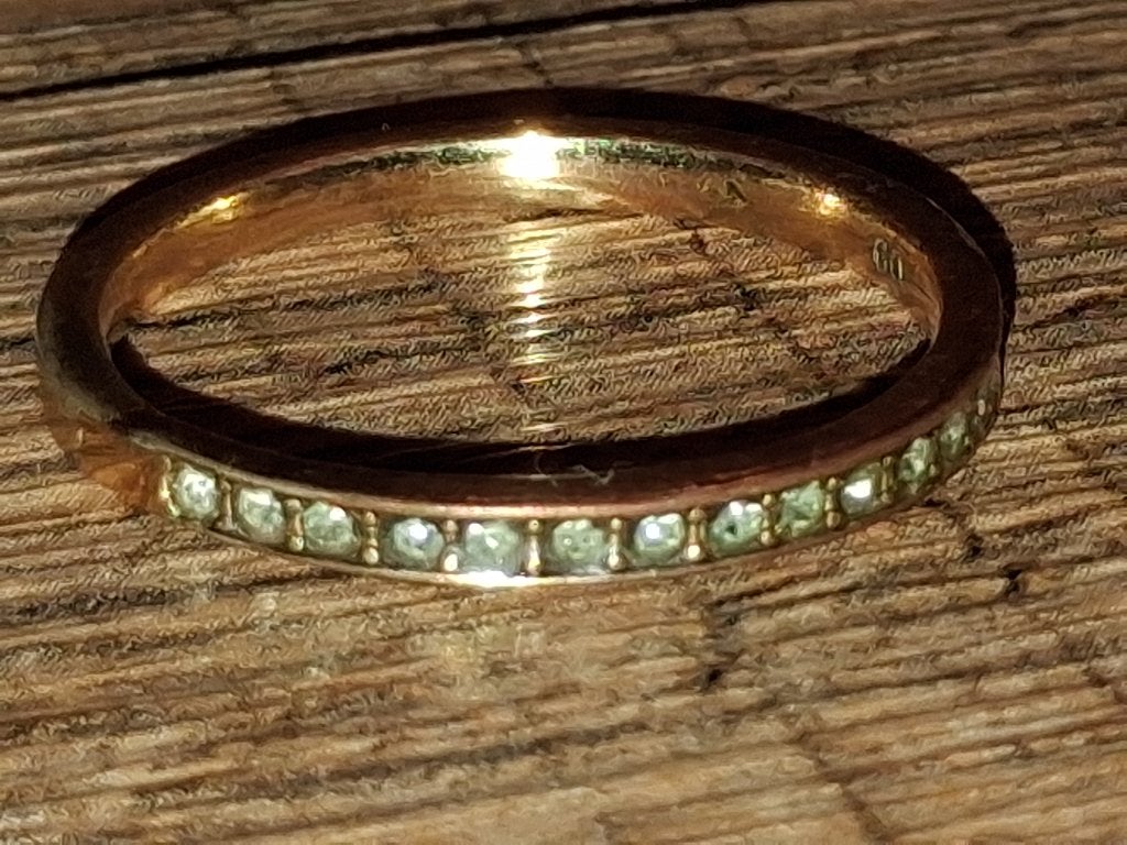 vintage ring, Verzenden, Overige materialen, Ring, Met edelsteen