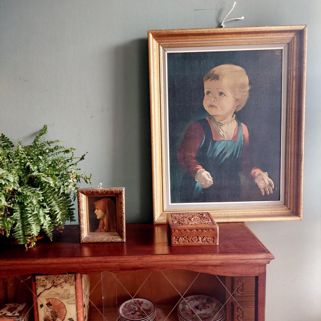 Lucky Vintage antieke brocant vitrinekast of servieskast, Antiek en Kunst, Ophalen