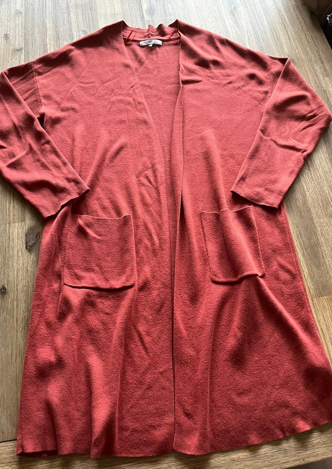 Donkeroranje L.O.E.S. vest, XL, katoen/acryl, voorjaar, Ophalen of Verzenden, Zo goed als nieuw, Maat 46/48 (XL) of groter, Oranje