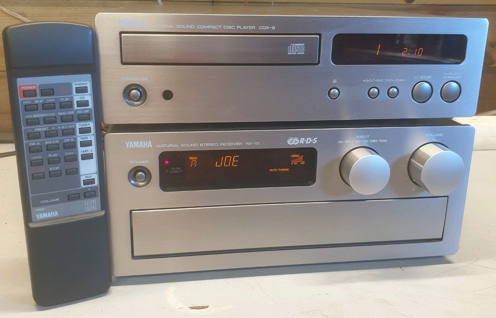 Yamaha set receiver rx-10 + cd speler cdx-9 + afstandsbed., Ophalen of Verzenden, Zo goed als nieuw, Cassettedeck, Overige merken