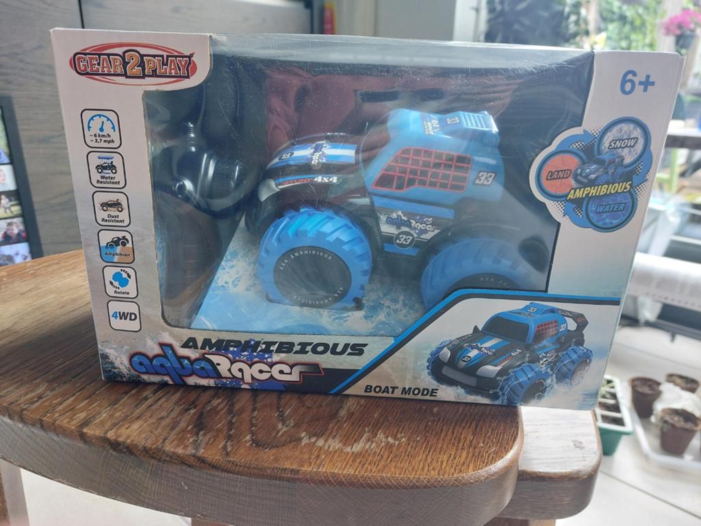 Nieuw in doos: Bestuurbaar Amfibie Voertuig - Aqua Racer, Auto offroad, Nieuw, RTR (Ready to Run), Overige schalen