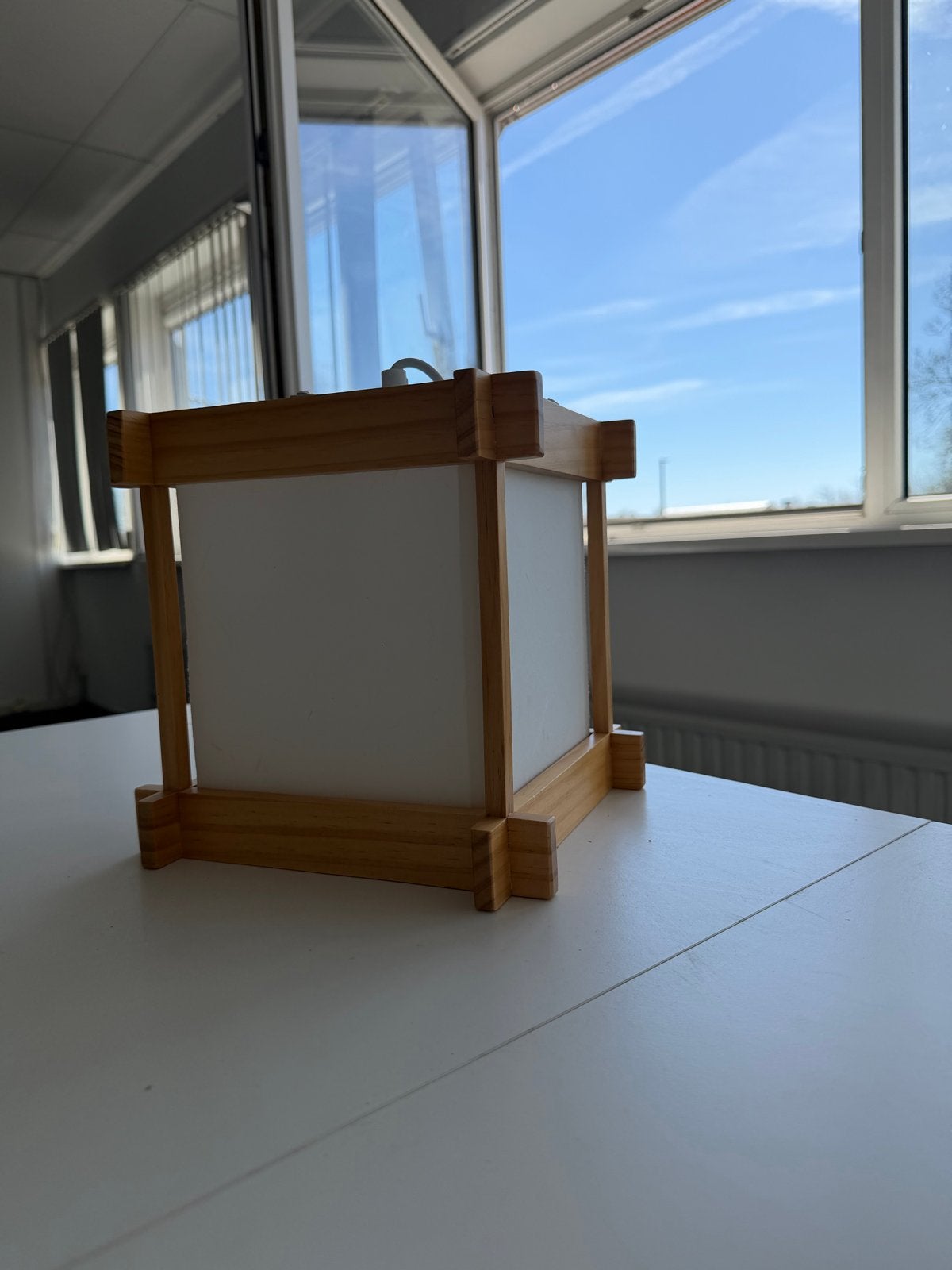 Japanse Ido lamp - Nieuw in doos, Ophalen of Verzenden, Nieuw, Hout, Minder dan 50 cm