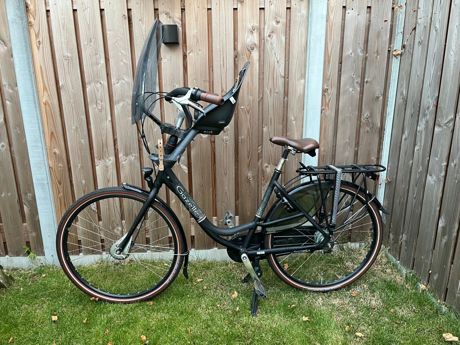 Gazelle Bloom Moederfiets D53 met fietszitje, Ophalen, Dubbele standaard, Gazelle, 1 zitje