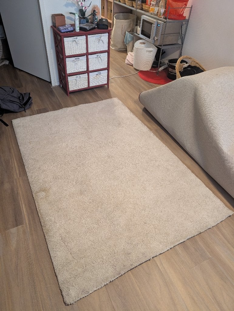 Wit/Beige tapijt 200 x 135, Huis en Inrichting, Stoffering | Tapijten en Kleden, Ophalen, Gebruikt, 100 tot 150 cm, 200 cm of meer