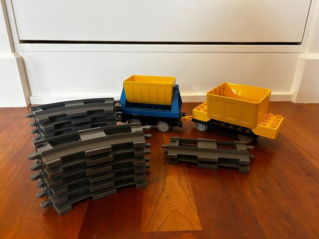 Duplo spoor met goederentrein, Ophalen, Gebruikt, Duplo