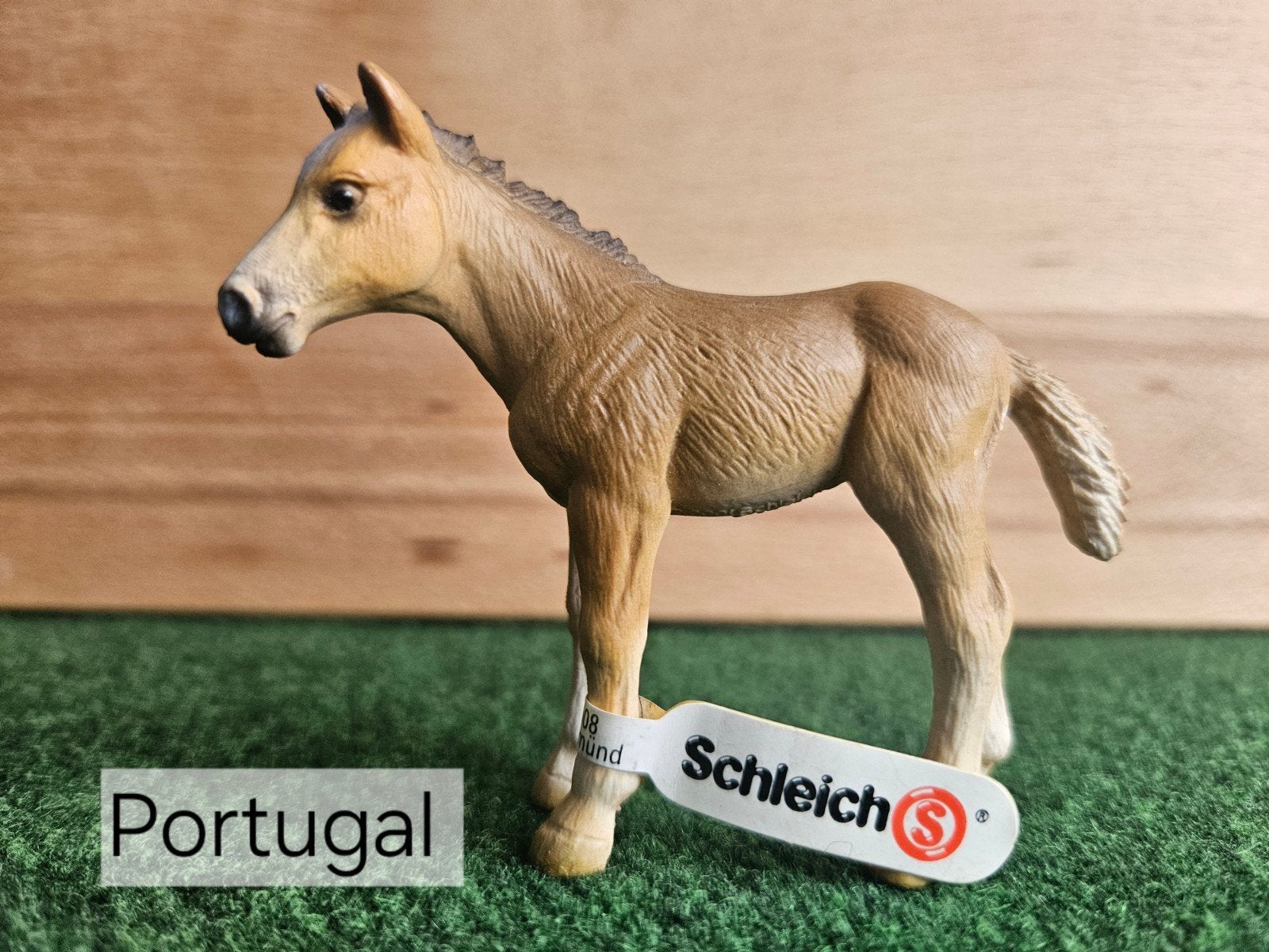 Schleich 13263 Holstein veulen met vaantje uit 2002, Ophalen of Verzenden, Zo goed als nieuw, Paard, Beeldje of Figuurtje