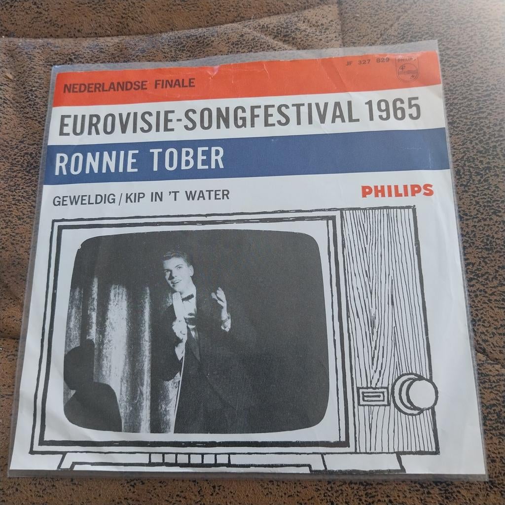 Ronnie Tober - Geweldig / Kip in 't Water (Eurovisie 1965), Cd's en Dvd's, Vinyl Singles, Gebruikt, Originele persing, 7 inch
