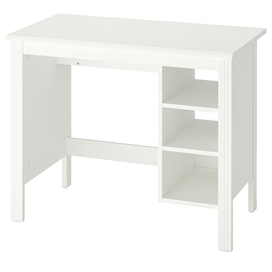 IKEA BRUSALI Bureau Wit - Compact en Functioneel NIEUW, Ophalen, Opbergruimte, Spaanplaat of MDF, Zo goed als nieuw