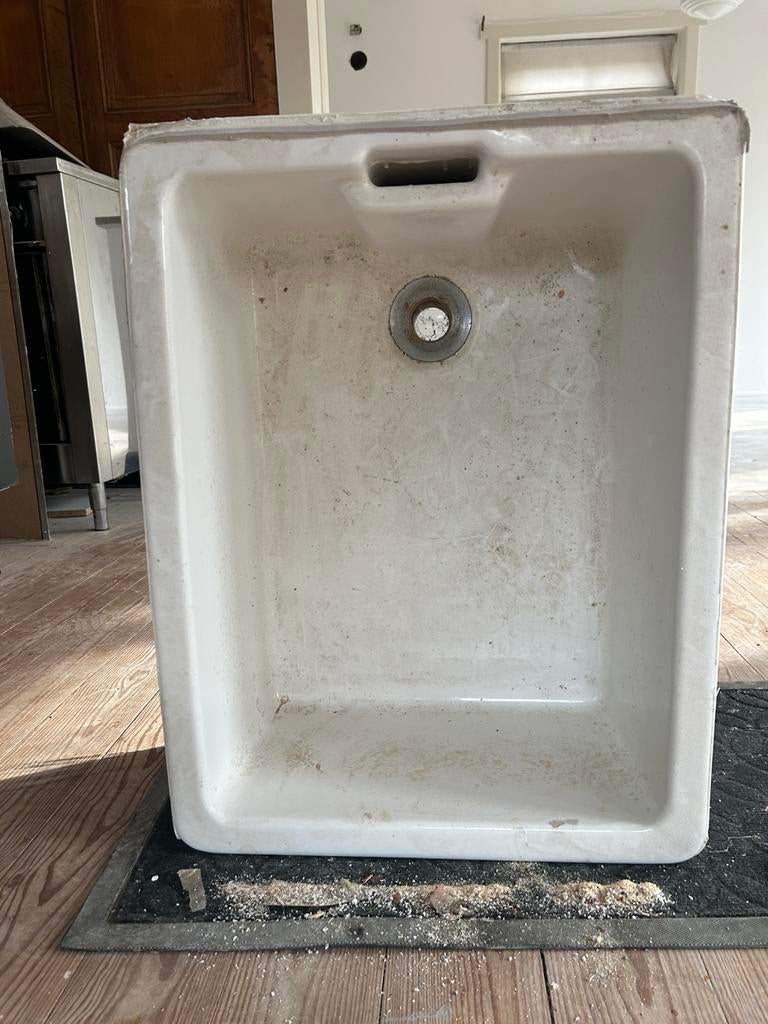 Antieke spoelbak, wit, L60 x B45 x H28, Huis en Inrichting, Keuken | Keukenelementen, Gebruikt, Minder dan 100 cm, Minder dan 50 cm