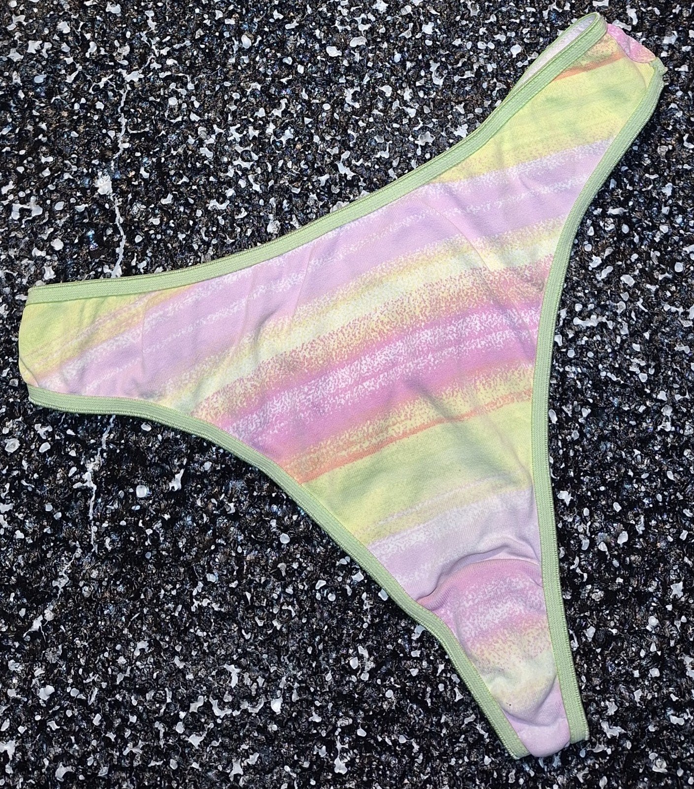 Sexy katoenen kleurrijke string maat XS (34), Acrisma, Verzenden, Meerkleurig, String