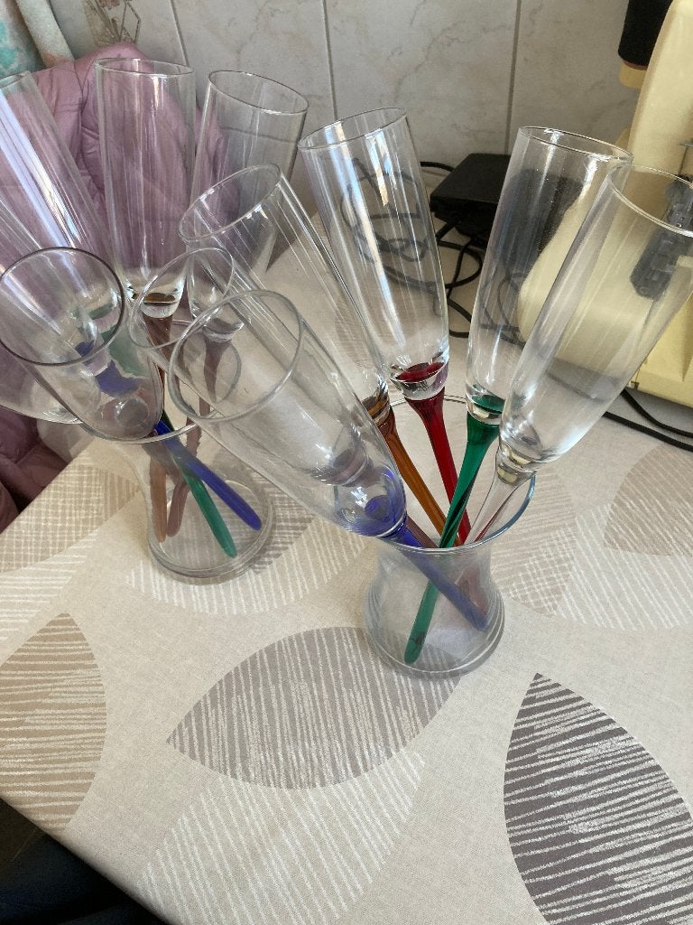12 champagneglazen, Verzamelen, Ophalen of Verzenden, Nieuw, Overige typen