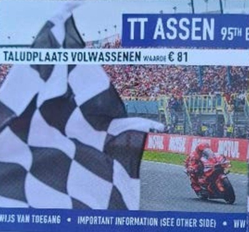 Gevraagd: TT ASSEN Tegel 2026, Ophalen of Verzenden, Nieuw, Motoren
