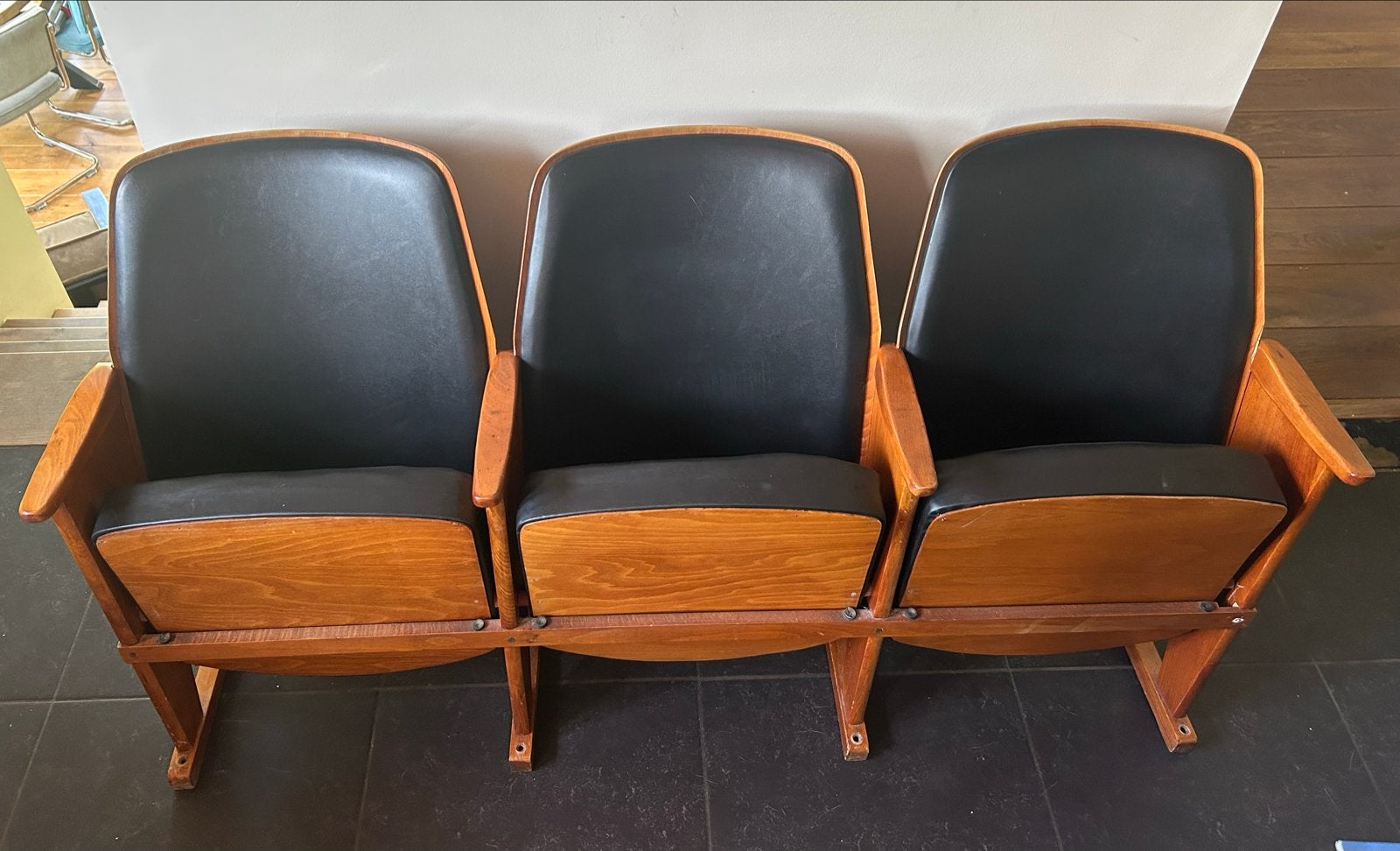 Vintage bioscoopstoelen - set van 3, Ophalen