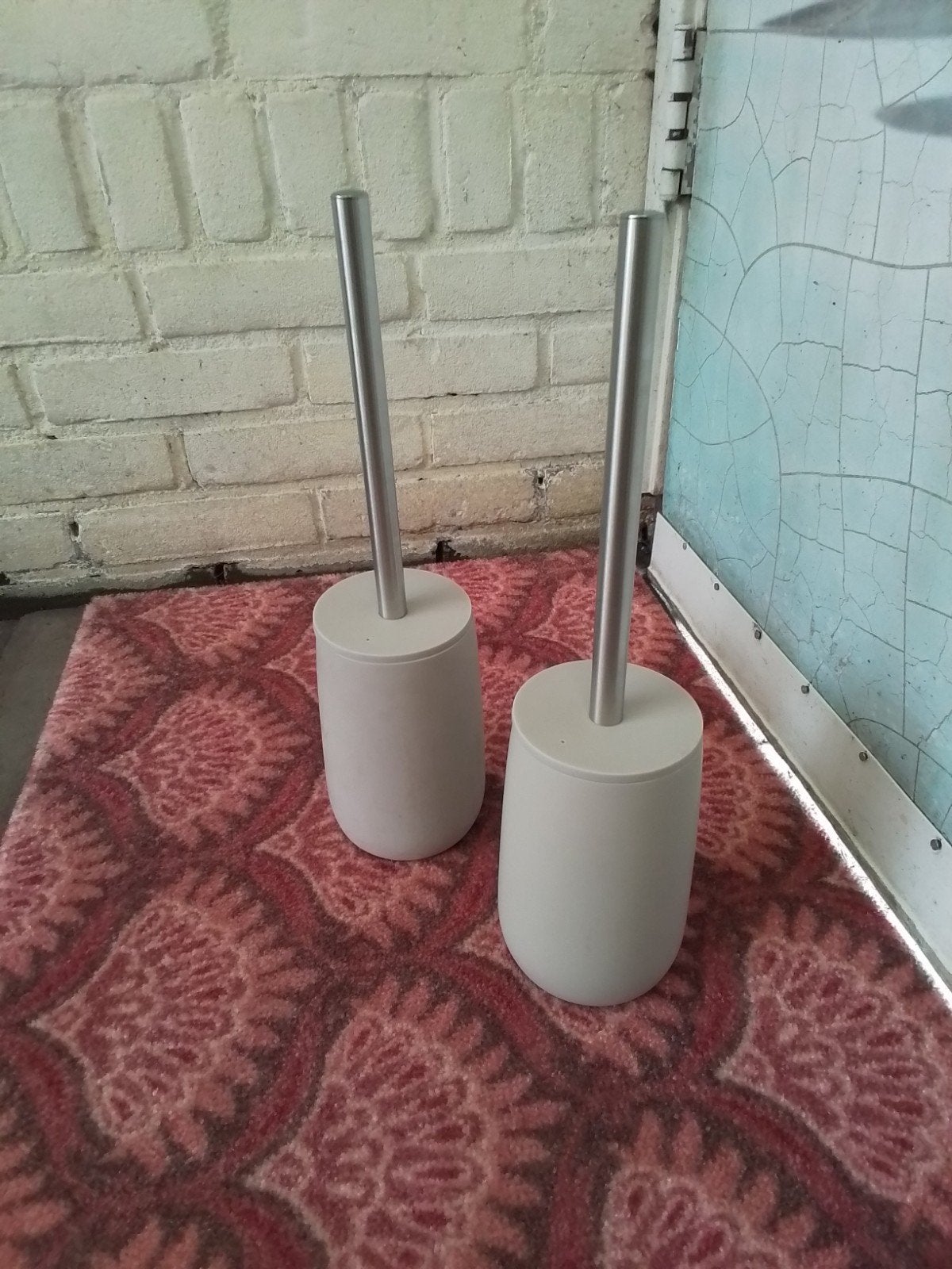 Mooie Toiletborstel +Toiletborstelhouder 38cm/9cm, Ophalen of Verzenden, Nieuw, Beige, Toilet-accessoire