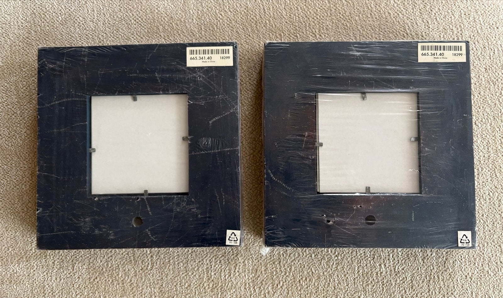 Fotolijst, Ikea Maffig, 2+3 stuks, hout, blauw-grijs, Huis en Inrichting, Woonaccessoires | Lijsten, Ophalen of Verzenden, Gebruikt