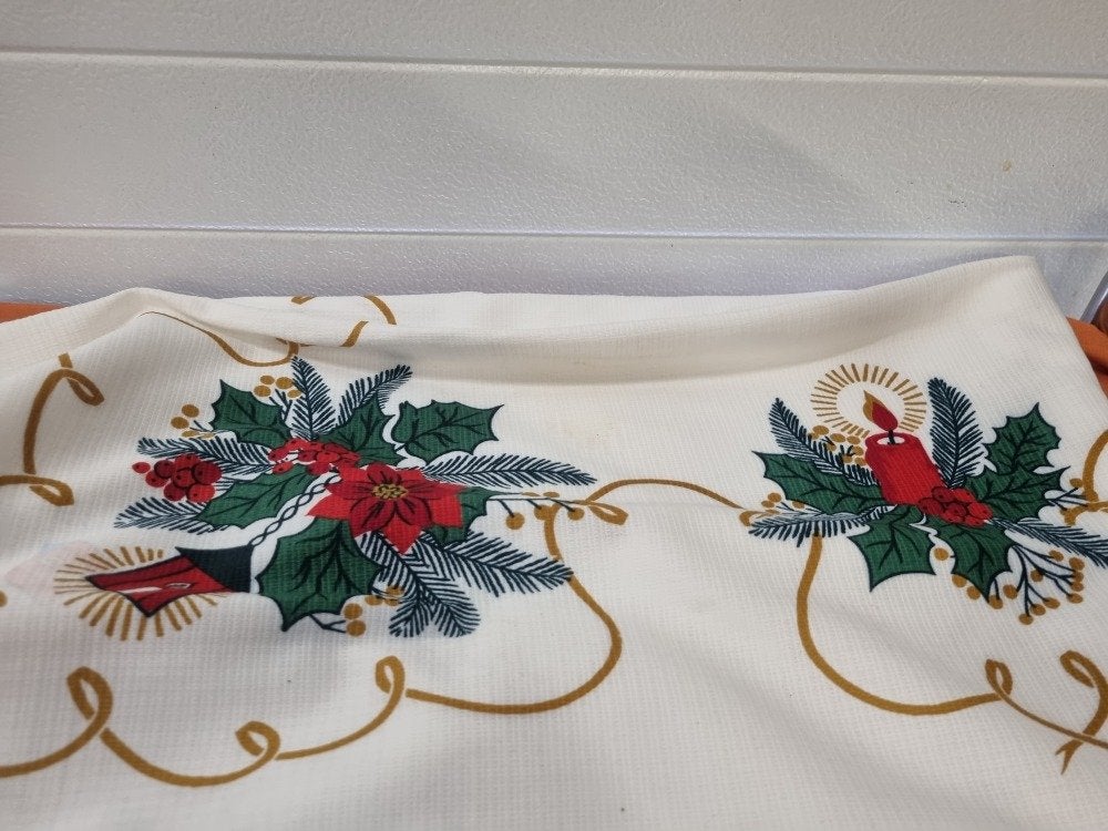 tafelkleed kerst met kaarsen en hulst 250b, Ophalen of Verzenden, 'T Olde Gre-j, Info@toldegrej.nl, Endepoelstraat 20f Didam