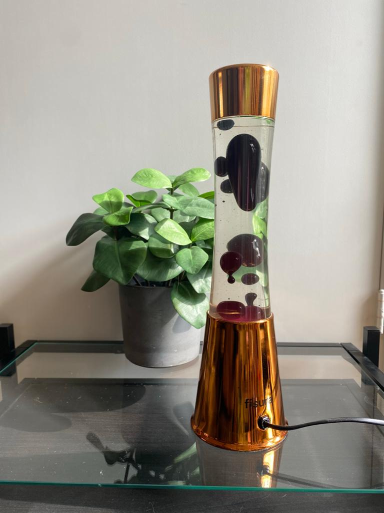 Fisura Lavakamp Zwart/Koper met Extra Lamp, Ophalen, Gebruikt