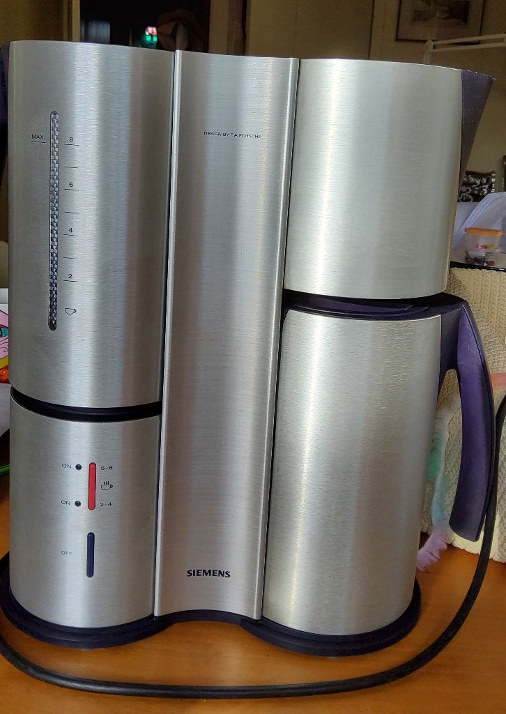 Siemens koffiezetapparaat - Design by F.A. Porsche, Afneembaar waterreservoir, Overige modellen, Gemalen koffie, Ophalen of Verzenden
