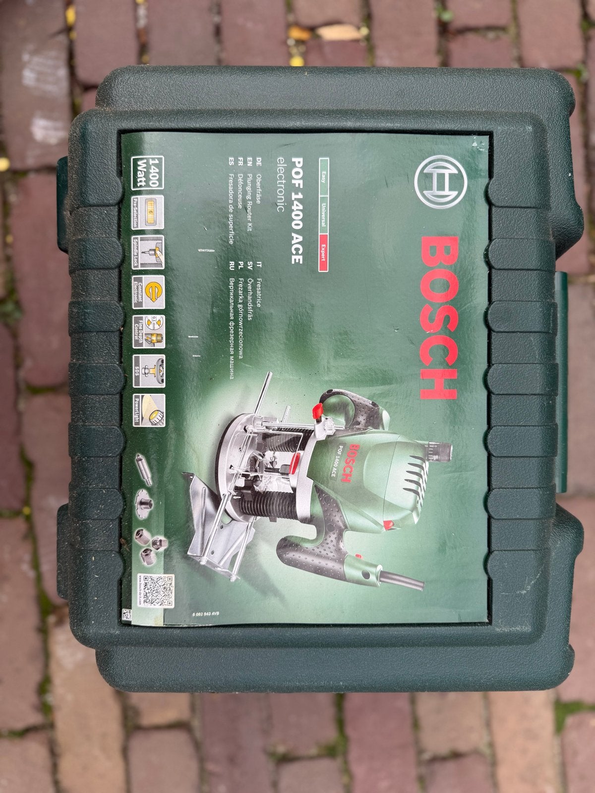 Bosch POF 1400 ACE bovenfrees - Zo goed als nieuw, Ophalen of Verzenden, Zo goed als nieuw, Elektrisch, Bovenfrees