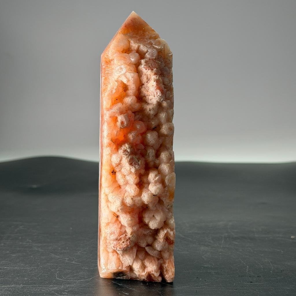 Oranje Calciet toren 15 cm, Ophalen of Verzenden, Mineraal